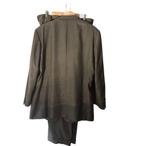 LUBIAM Mens VIRGIN WOOL Pleated Suit Pants Tailored Dress Trousers 56R